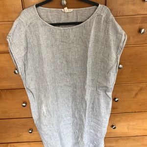 Eileen Fisher Cotton Linen Shift Dress Sz XL